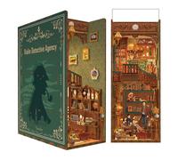Violin Detective Agency Book Nook 3D Wooden Puzzle Con LED Libro Puzzle