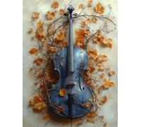 Violín Diamond Painting Amazon, Kit Diamond Painting Niños, Pintura Diamante Hojas, 5D DIY Kit Manualidades Adultos, Punto de Cruz Diamantes Art, Decoración de Pared Del Hogar Regalos 30x40cm S-249