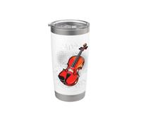 Violín Dibujo Violinista Banda de Conciertos Vaso térmico de acero inoxidable de doble pared