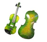Violín eléctrico 4/4 Madera maciza Hermosos colores verdes 5 cuerdas Violín eléctrico 4/4 + Violín acústico