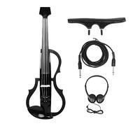 Violín Eléctrico 4/4 Tecnología De Fibra De Carbono Profesional Violín Eléctrico Negro Avanzado Con Auriculares De Hombro