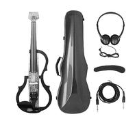 Violín Eléctrico 4/4, Violín De Carbono Sin Cabeza, Violín Con Arco, Estuche De Transporte, Cable Para Auriculares, Accesorios Para El Descanso Del Hombro