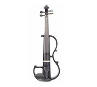 Violín Eléctrico 4/4, Violín Eléctrico Silencioso, Diapasón De Tamaño Completo, Puente Para Diapasón, Soporte Para Barbilla, Puente, Cuerdas, Juego De Fundas (Color : Bk)