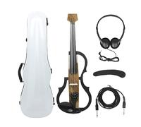 Violín Eléctrico 4/4, Violín Eléctrico Sin Cabeza De Fibra De Carbono Con Arco, Funda De Transporte, Cable Para Auriculares, Reposabrazos