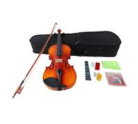 Violín Eléctrico Acústico para Principiantes, Cuerpo Sólido de Madera con Diseño de Rayas de Tigre - Material Premium, Kit Completo con Accesorios, Ideal para Niños y Estudiantes (4/4)