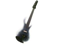 Violín eléctrico de 5 cuerdas forma de guitarra con llama 4/4 madera maciza sonido potente construcción de arce macizo
