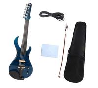 Violín eléctrico de 6 cuerdas cuello de guitarra 4/4 tiene traste hermoso estuche de Timbre + arco + Cable