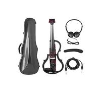 Violín Eléctrico De Fibra De Carbono 4/4, Violín Eléctrico Sin Cabeza Con Arco, Funda De Transporte, Cable Para Auriculares, Reposabrazos