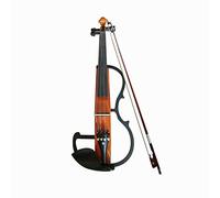 Violín eléctrico de madera maciza de tamaño completo 4/4, violín eléctrico silencioso de alta calidad, cuerpo de arce, accesorios de ébano para amantes de la música, conjunto introductorio