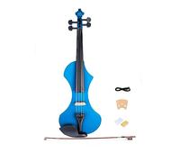 Violín Eléctrico De Tamaño Completo 4/4, Violín Electrónico De 4 Cuerdas, Pastilla Piezoeléctrica, Cable De 3,5mm, Kit De Violín Silencioso, Azul