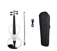 Violín Eléctrico Equilibrio Sonido Tamaño Completo 4/4 Violín Eléctrico Violín Madera Maciza Violín Eléctrico De Alto Nivel SET Blanco