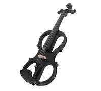 Violín Eléctrico, Kit de Violín de Superficie Brillante Metal para el Rendimiento Entrenamiento para Principiantes (BLACK)