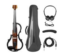 Violín Eléctrico Silencioso Inteligente 4/4, Violín De Fibra De Carbono Con Arco, Funda De Transporte, Cable Para Auriculares, Accesorios Para Reposabrazos