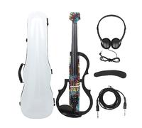Violín Eléctrico Sin Cabeza 4/4, Violín De Fibra De Carbono Con Arco, Funda De Transporte, Cable Para Auriculares, Soporte Para Hombro, Accesorios De Piezas De Violín