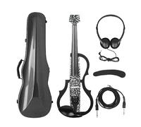 Violín Eléctrico Sin Cabeza 4/4, Violín Eléctrico De Fibra De Carbono Con Arco, Funda De Transporte, Cable Para Auriculares, Reposabrazos