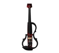 Violín Eléctrico sin Cabeza con Cuerpo de Fibra de Carbono, Auriculares Enchufables, Apariencia Elegante, Multifuncional para Practicar Interpretación (Pétalo de rosa)