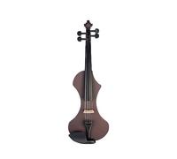 Violín Eléctrico Tallado A Mano, Violín De Madera Maciza 4/4, Violín De Tamaño Completo Con Estuche De Transporte, Cable De Audio Con Arco De Madera De Brasil (Color : Brown SET)