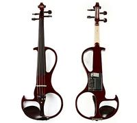 Violín eléctrico transparente, violín clásico de plástico con código de violín de ébano (marrón)