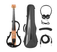 Violín Electroacústico Silencioso Inteligente 4/4, Violín Eléctrico De Fibra De Carbono Con Arco, Funda De Transporte, Cable Para Auriculares, Reposabrazos