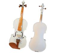 Violín electrónico de 4 cuerdas accesorios de ébano Panel de color claro tablero trasero marrón