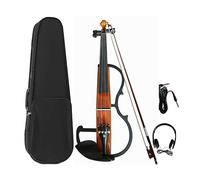 Violín electrónico de gama alta de tamaño completo 4/4, violín silencioso hecho a mano, cuerpo de arce, puesta en escena profesional, para adultos principiantes