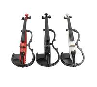 Violín Electrónico Los Principiantes Tocan El Violín A Mano Violín Blanco Bk Crimson (Color : Crimson)
