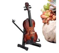 Violín En Miniatura - Instrumento Musical En Miniatura con Soporte - Accesorio Decorativo para Casita de Muñecas, Modelo para Estudio Dormitorio Salón