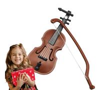 Violín en miniatura | Mini instrumento musical pulido de juguete para niños | Decorativo y jugable | Decoración perfecta del hogar, educación musical, regalos, exhibición coleccionable