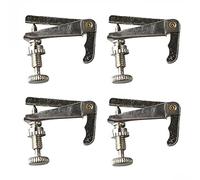 Violin fine sintonizador de metal ajustador 4pcs conjunto de ajuste preciso para reproductores de violín de diseño duradero y elegante (plata)