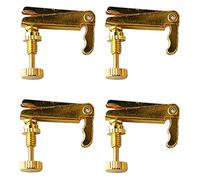 Violin fine sintonizador de metal ajustador 4pcs conjunto de ajuste preciso para reproductores de violín de diseño duradero y elegante (Oro)