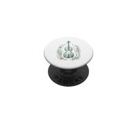 Violín Floral Vintage Música Clásica PopSockets PopGrip Adhesivo