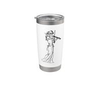 Violín Girl Sketch Orquesta para niñas Vaso térmico de acero inoxidable de doble pared