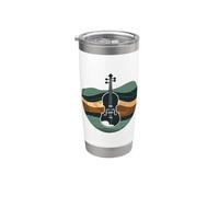 Violín Gráfico Viola Escuela de Música Vaso térmico de acero inoxidable de doble pared
