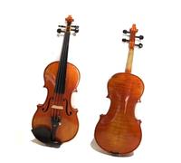 Violín hecho a mano 4/4 3/4 1/2 1/4 1/8 madera maciza de ébano y azufaifa con fondo de arce seleccionado(3/4)