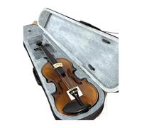 Violín hecho a mano de tamaño completo de arce antiguo abeto ébano 4/4 con funda rígida, soporte de hombro, cuerdas de arco mudo (tamaño 3/4)