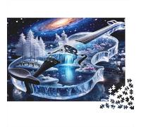 Violín Hielo fantasía Puzzles 1000 Piezas De Cartón Grueso Puzle Clásico Anti Estrés Adultos para Decoración De Pared como Regalo Original 70x50cm/1000pcs