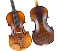 Violín instrumento musical Violín Acústico De Arce Con Placa Posterior Simple Y Diseño De Rayas Artesanales(Size 4/4)