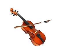 Violín Instrumentos Musicales Kit De Violín Acústico 4/4 En Barniz Natural Incluye 2 Arcos Y Un Juego Completo Accesorios Para Principiantes(1-4)