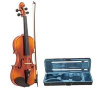 Violín Instrumentos Musicales Violín 4/4 Tapa Trasera De Madera Natural Placa Lateral Estuche Rectangular Arco Prismático Octogonal