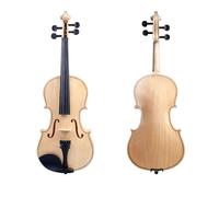 Violín Juego de violín acústico 4/4, tapa con acabado de alto brillo y estuche para cuerda de arco, conjunto completo