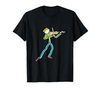 Violín Jugando Stickman Camiseta