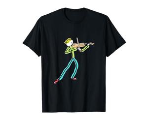 Violín Jugando Stickman Camiseta