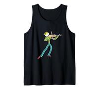 Violín Jugando Stickman Camiseta sin Mangas