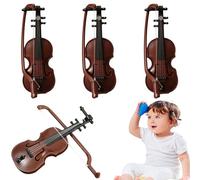 Violin Juguete para Niños,Modelo de violín en Miniatura,4PC 8.3cm Miniatura Instrumentos Musicale,Violino Criança,Violín Pequeño,Mini Violín para Decorar Casas Oficina,Accesorios de Casa de Muñeca