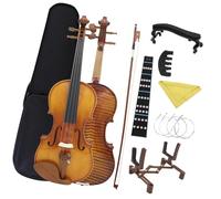 Violín Jujube madera tamaño completo 4/4 3/4 1/2 rayas de tigre violín acústico brillante accesorios para instrumentos musicales violín(Size:1/2)