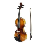 Violín Kit de violín eléctrico acústico de tamaño completo, tablero frontal de abeto de madera maciza con arco, estuche rígido, Cable de Audio con soporte para hombro, 4/4
