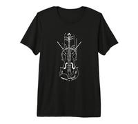 Violín Línea Arte Violinista Música Barroca Camiseta Premium