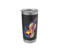 Violín Mirada cómica Violín Música barroca Vaso térmico de acero inoxidable de doble pared