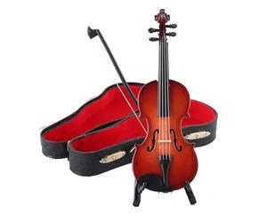 Violin Model - Wood, 4.72in Mini Instrument Statue Wear-Resistant | Exquisite Craftsmanship Decorative Musical Display, Violin Figurine For Home Decor, Office Desk, Music Studio