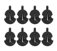 Violin Mute Rubber Silencer Práctica de un solo agujero Accesorios de reducción de ruido ajustable para músicos Noche de tiempo compartido 8 piezas (Negro)